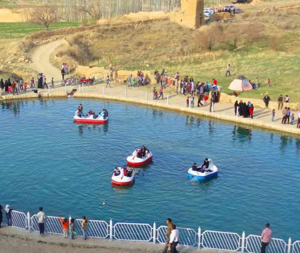 چشمه بالخلی بلاغی شهر گرماب، چشمه ماهی